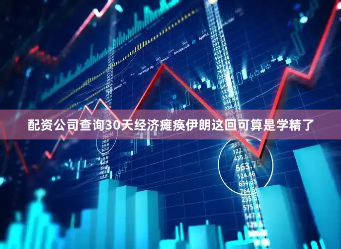 配资公司查询30天经济瘫痪伊朗这回可算是学精了